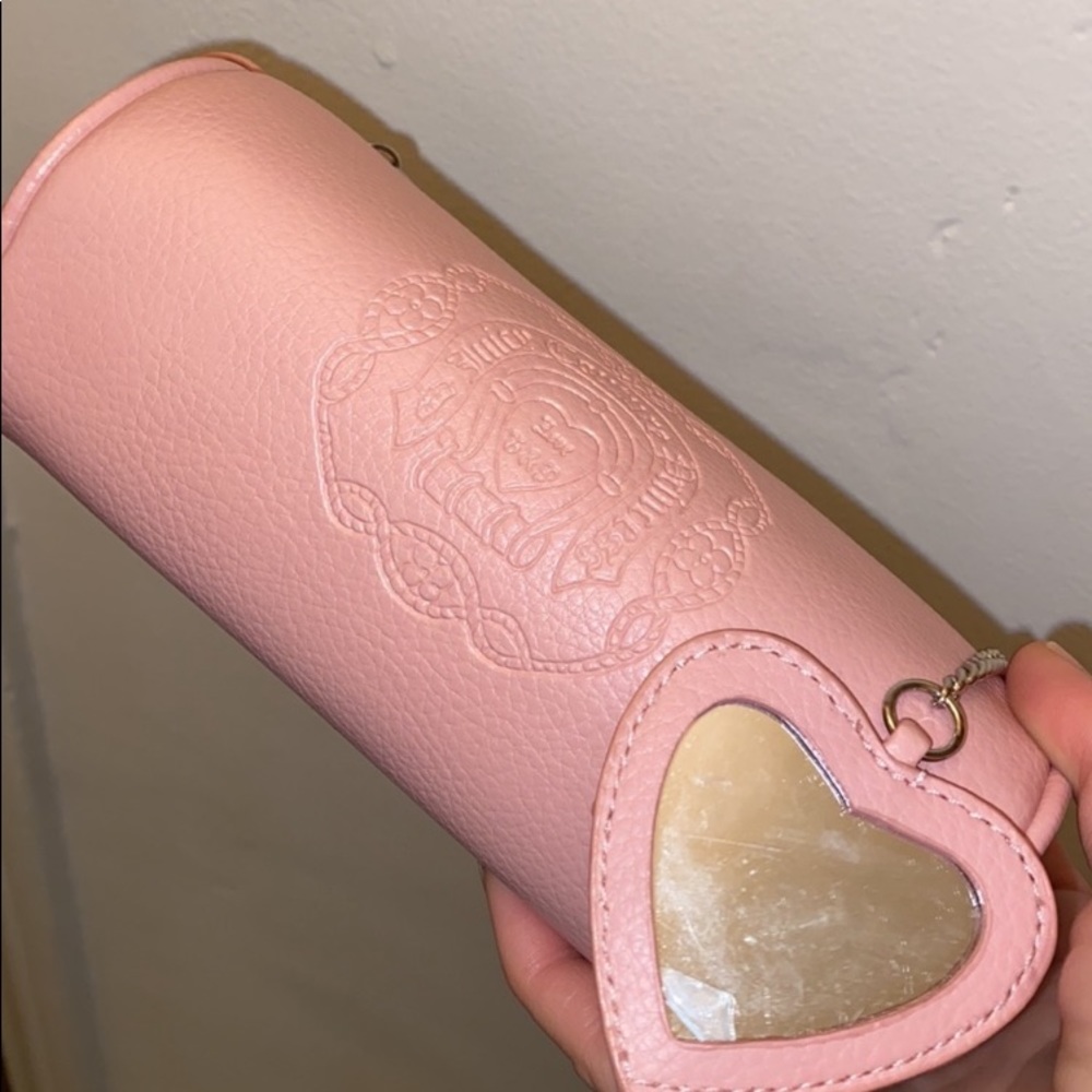 VINTAGE Juicy Couture Y2K PINK MINI BARREL BAG BARBIE BABY PINK LEATHER BAG - Picture 10 of 14